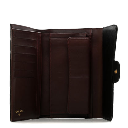 Chanel Lambskin Quilted Large Flap Wallet Black 5 of 8