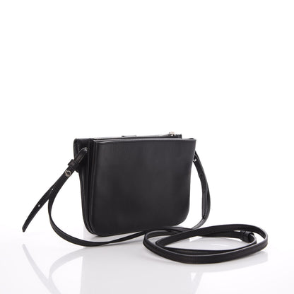 Saint Laurent Calfskin Monogram Tri Pocket Crossbody Bag Black 3 of 10