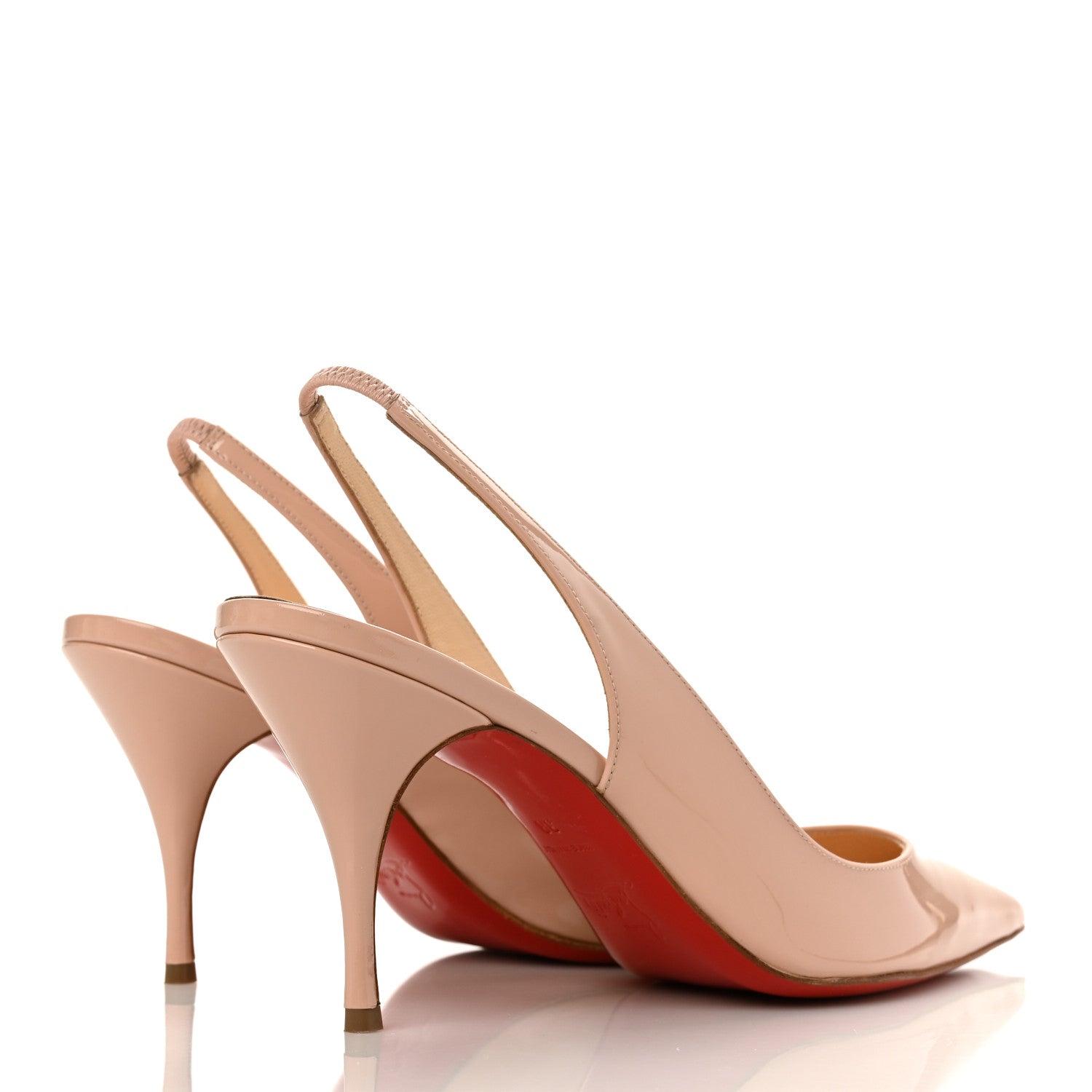Christian Louboutin Patent Clare Sling 80 Pumps 38 Nude 4 of 7