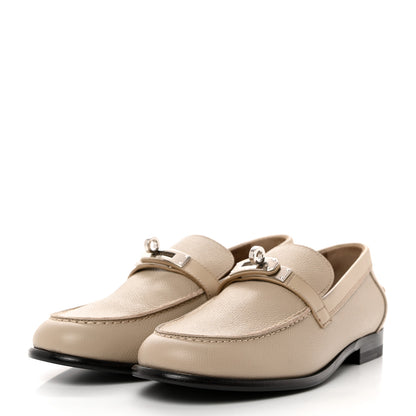 Hermes Epsom Womens Destin Loafer 36.5 Blanc Gomme 3 of 12