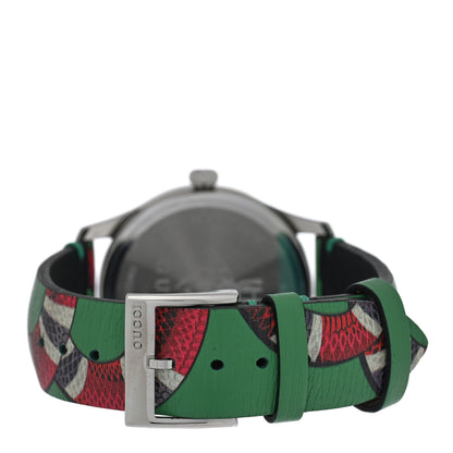 Gucci Stainless Steel Calfskin 38mm Le Marche Des Merveilles Snake Quartz Watch Green 3 of 5