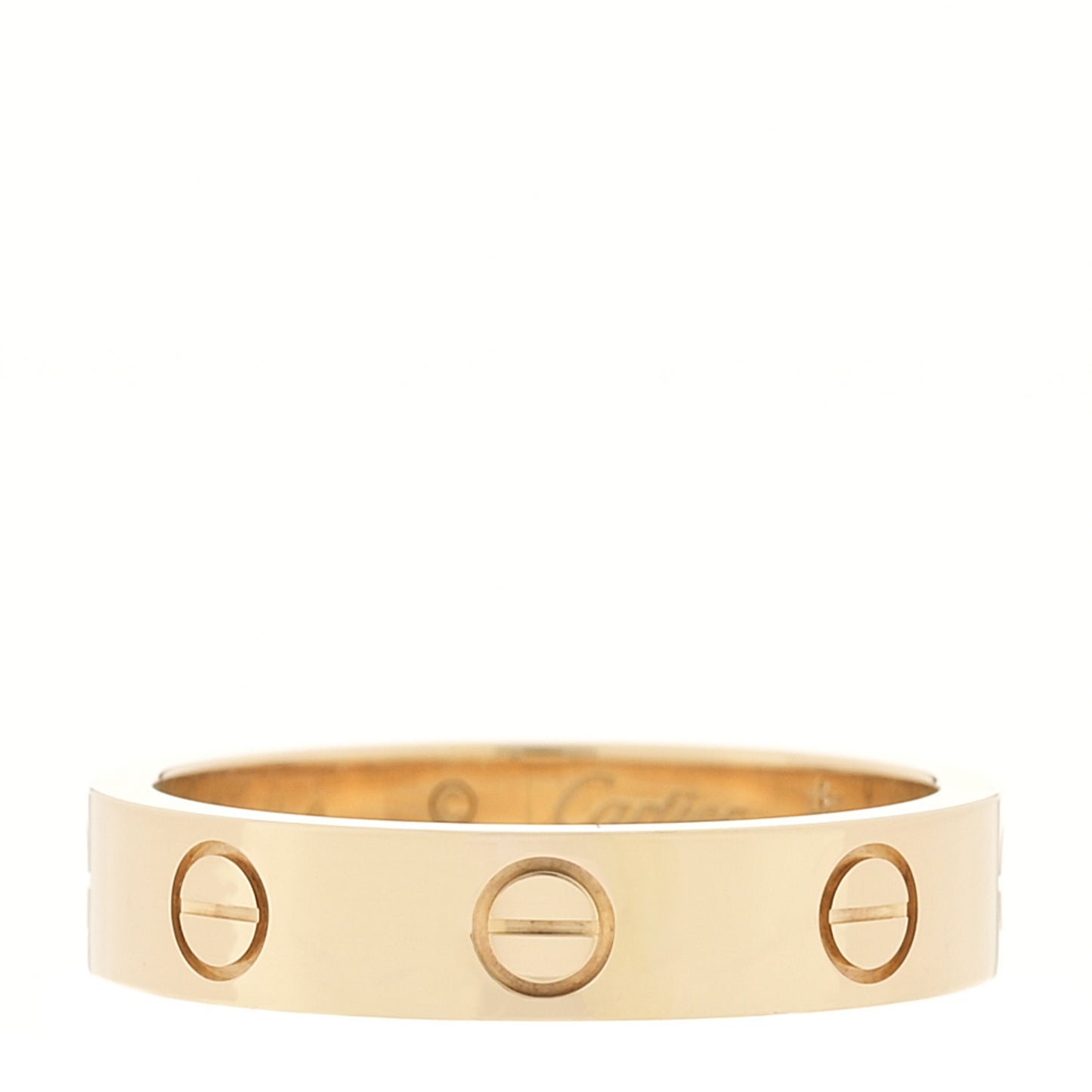 18K Yellow Gold Diamond 4mm LOVE Wedding Band Ring 51 5.75