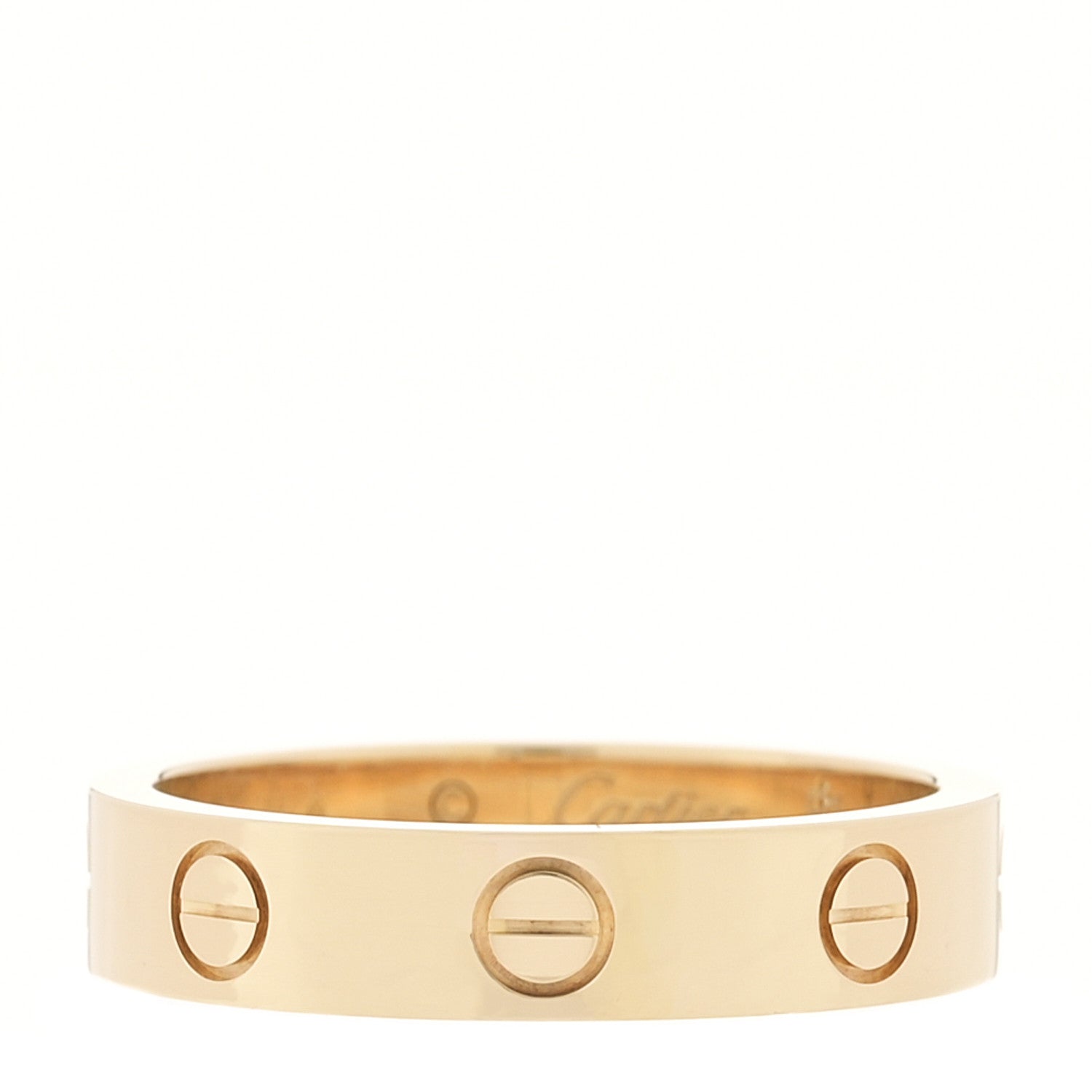 Cartier 18K Yellow Gold Diamond 4mm LOVE Wedding Band Ring 51 5.75 1 of 4