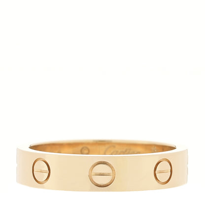 Cartier 18K Yellow Gold Diamond 4mm LOVE Wedding Band Ring 51 5.75 1 of 4