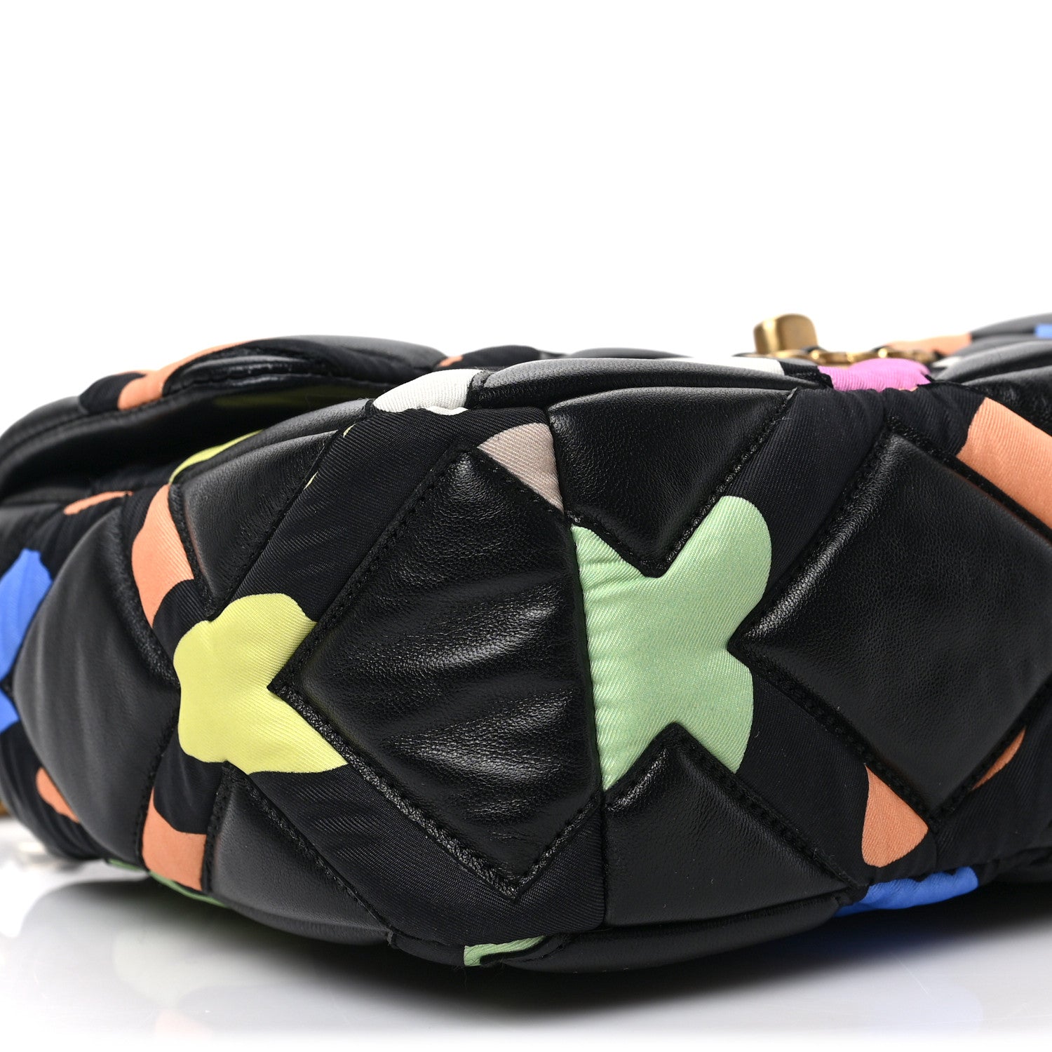 Chanel Lambskin Printed Fabric Medium Chanel 19 Flap Black Multicolor 9 of 9