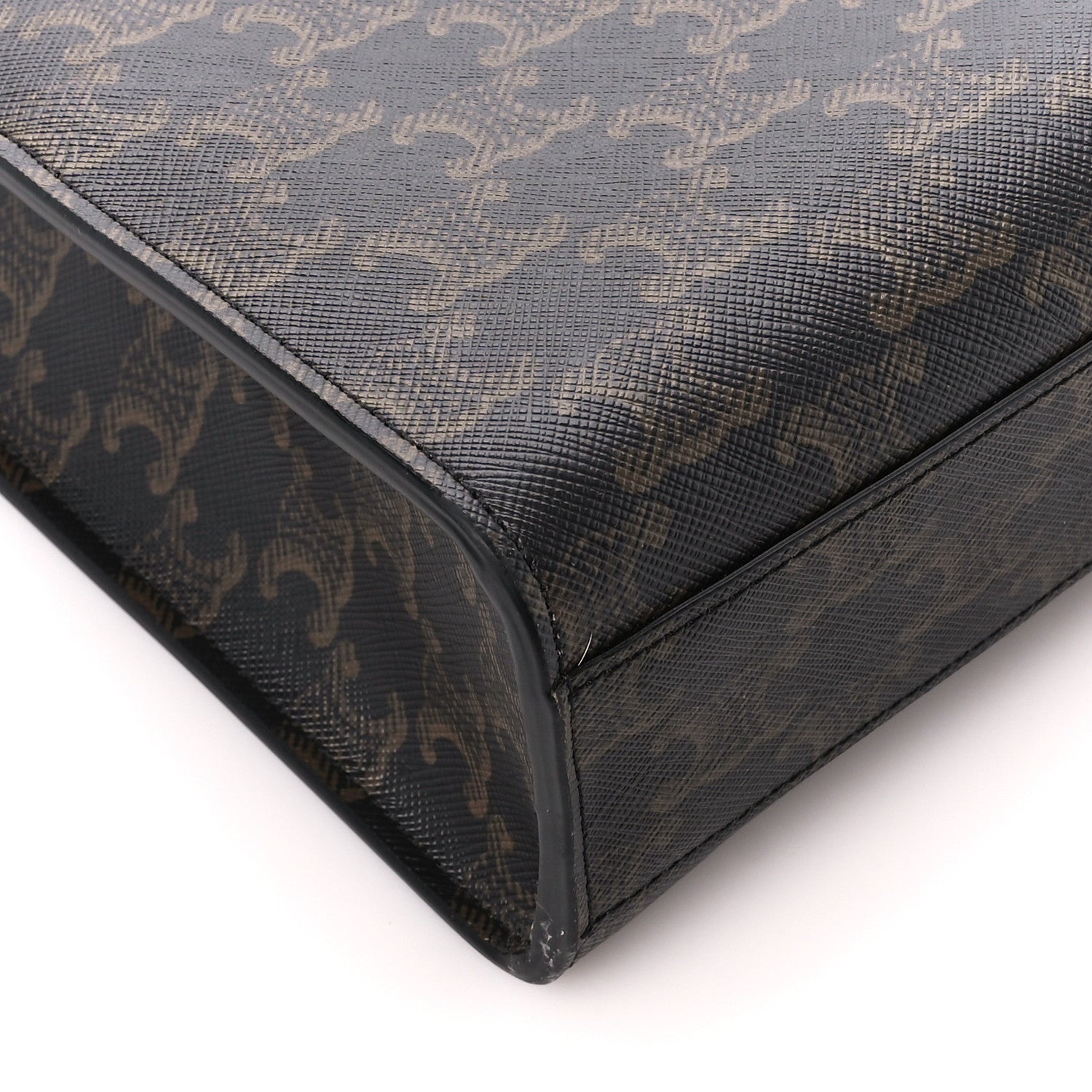 Celine Triomphe Canvas Calfskin Small Vertical Cabas Tan 8 of 10
