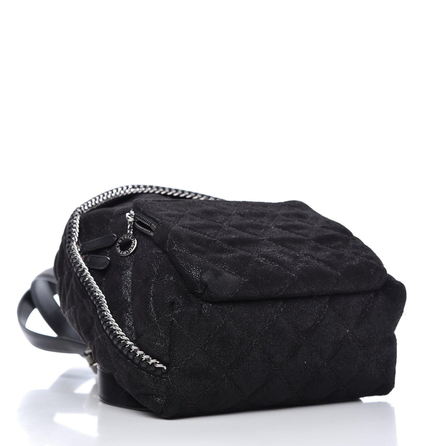 Stella McCartney Shaggy Deer Quilted Small Falabella Backpack Black 4 of 8