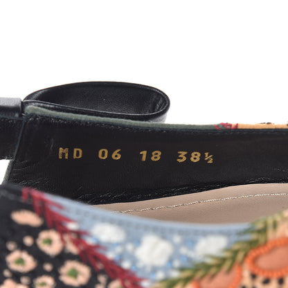 Christian Dior Patch Embroidered Sweet D Sling-Back Flats 38.5 Multicolor 8 of 9