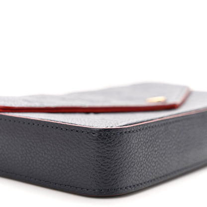Louis Vuitton Empreinte Pochette Felicie Chain Wallet Marine Rouge 9 of 10