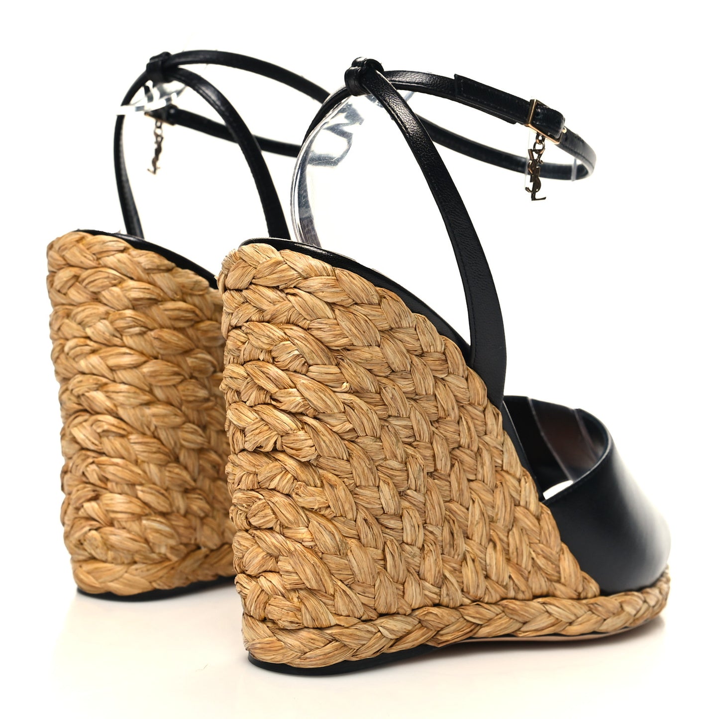 Calfskin Paloma Espadrille 95 Wedges 40 Black