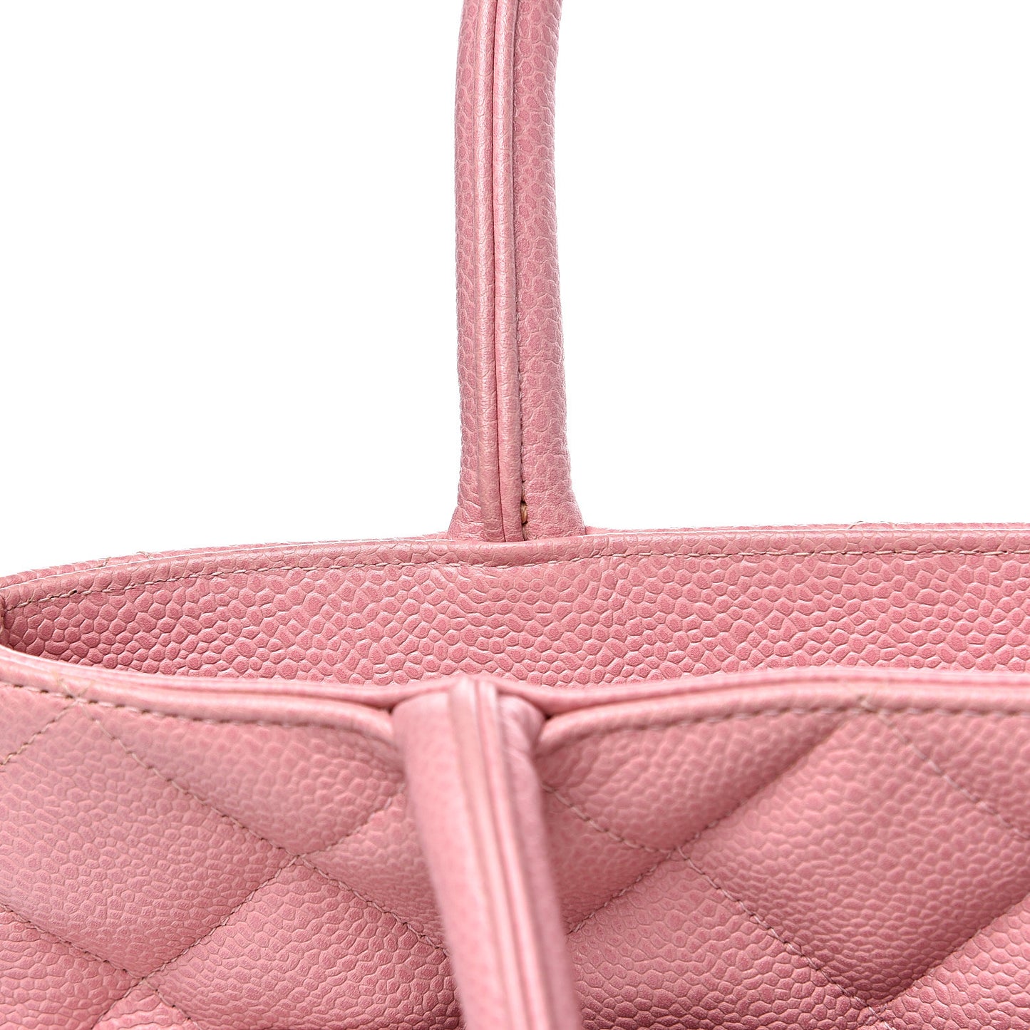 Caviar Quilted Medallion Tote Light Pink