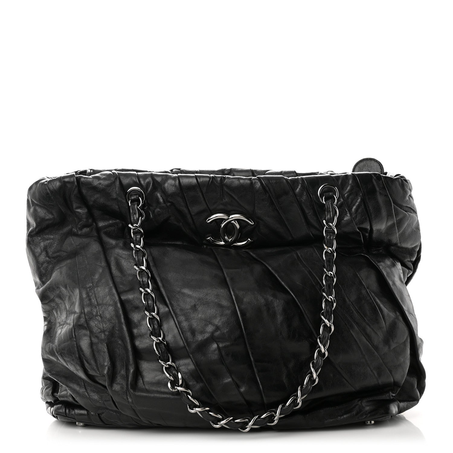 Chanel Glazed Calfskin Large Twisted Tote Black 1 of 10