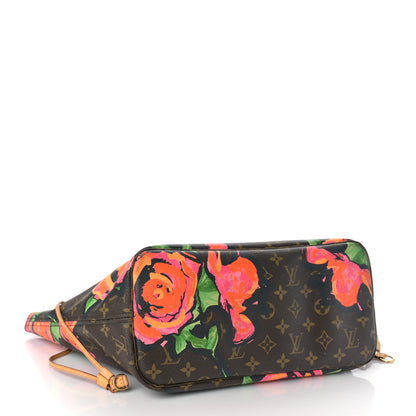 Louis Vuitton Monogram Roses Neverfull MM 4 of 13