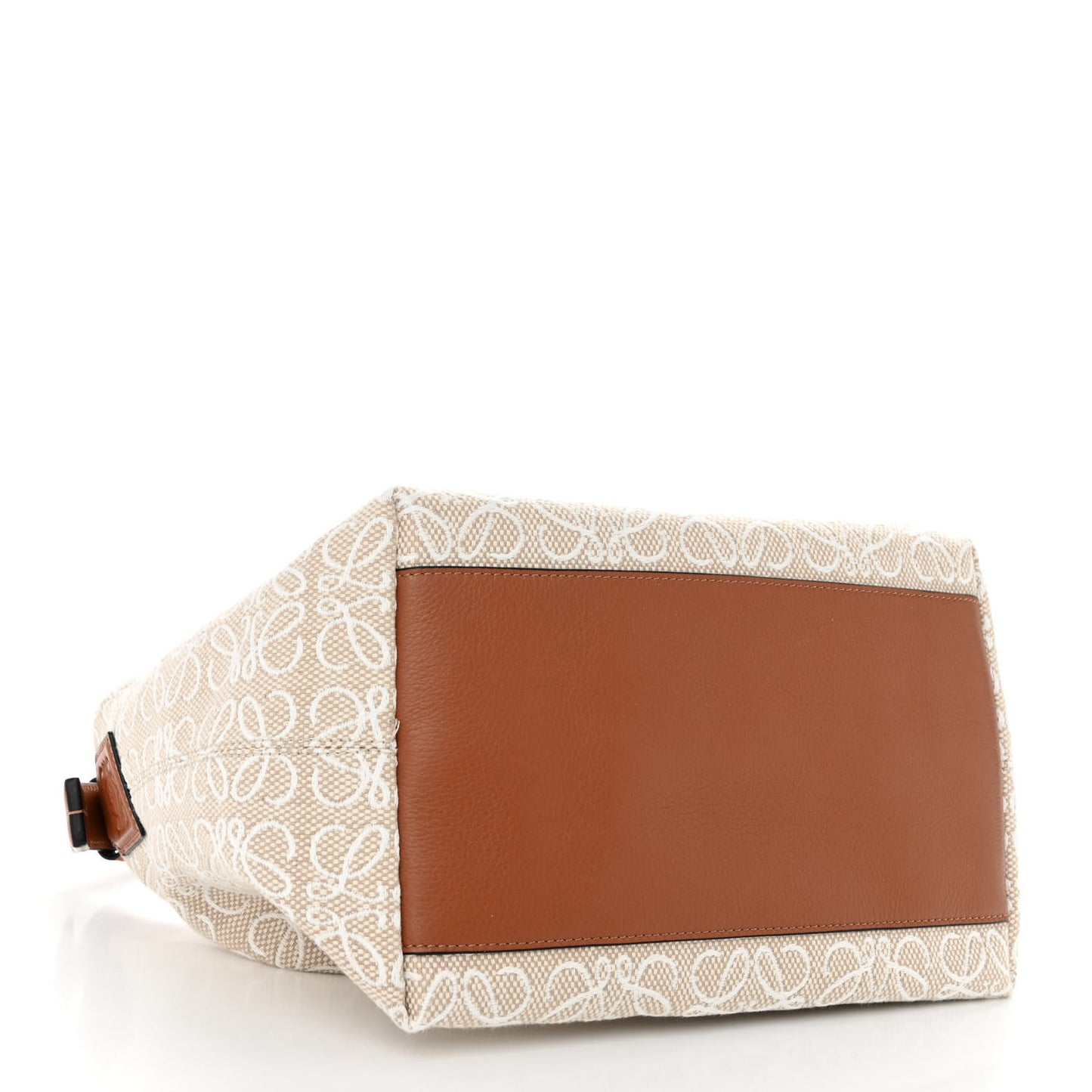 Jacquard Anagram Calfskin Medium Cubi Bag Ecru Tan