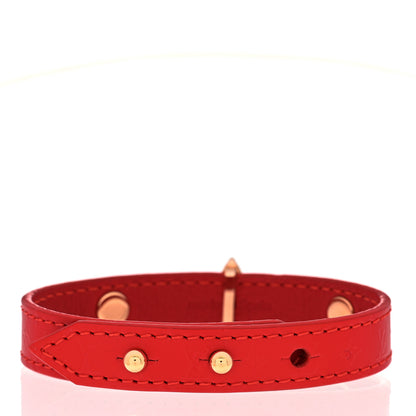 Louis Vuitton Calfskin Monogram Blooming Bracelet 19 Red 3 of 6