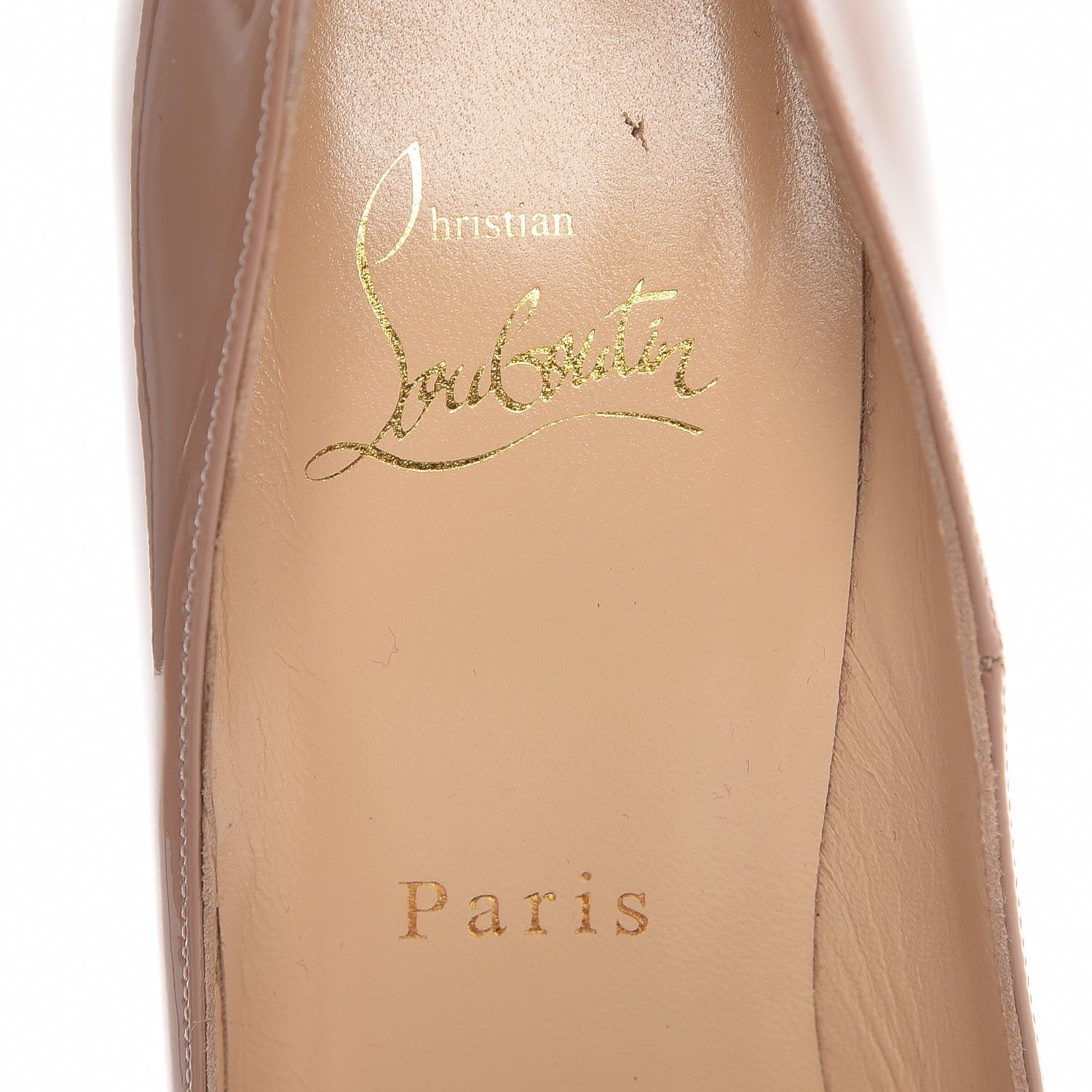 Christian Louboutin Patent So Kate 120 Pumps 38.5 Nude 6 of 9