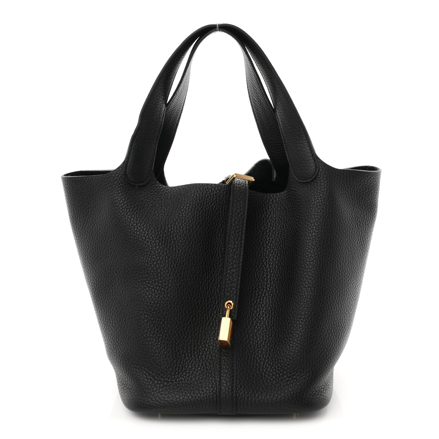 Hermes Taurillon Clemence Picotin Lock 22 MM Black 1 of 10