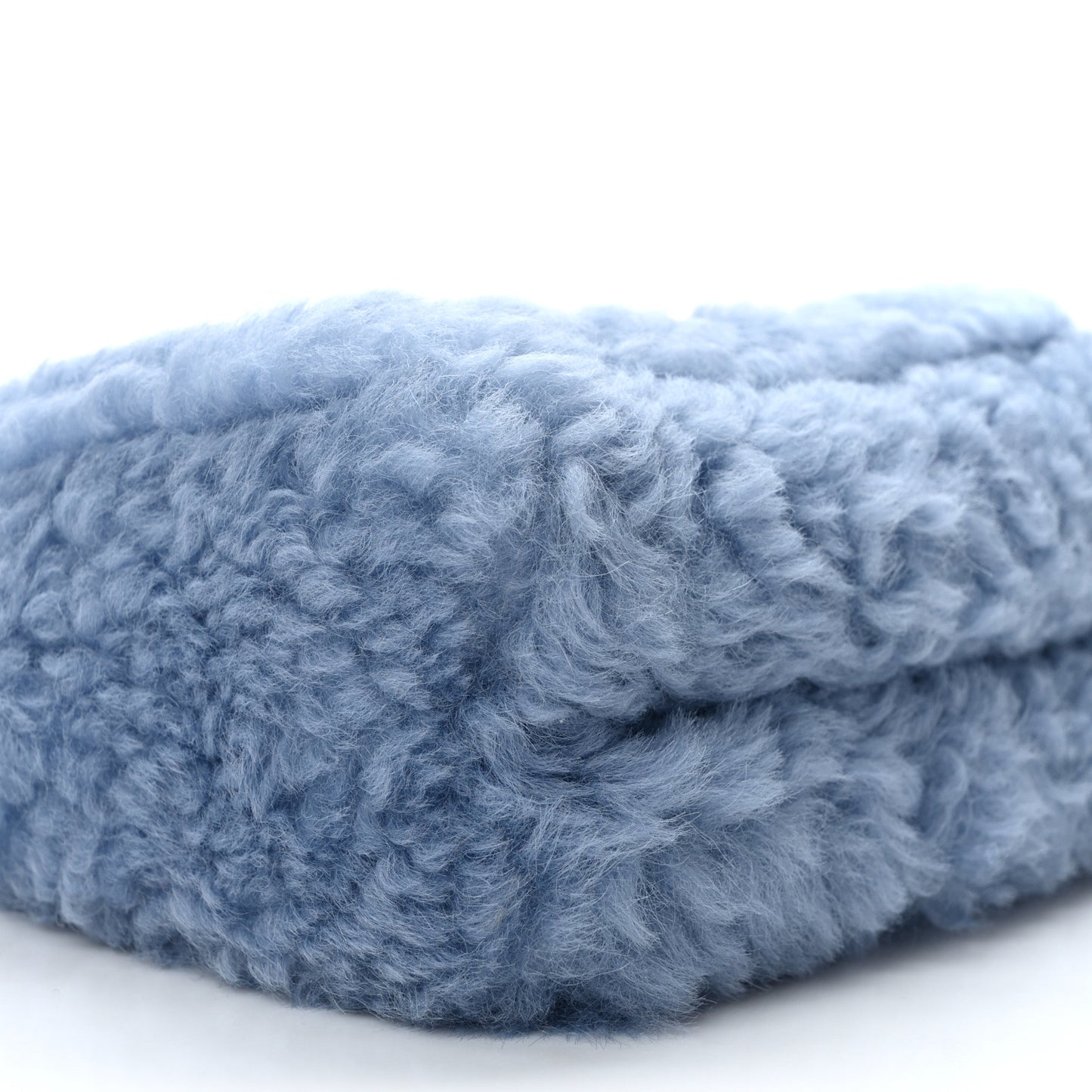 Shearling Twist Shoulder Bag MM Blue