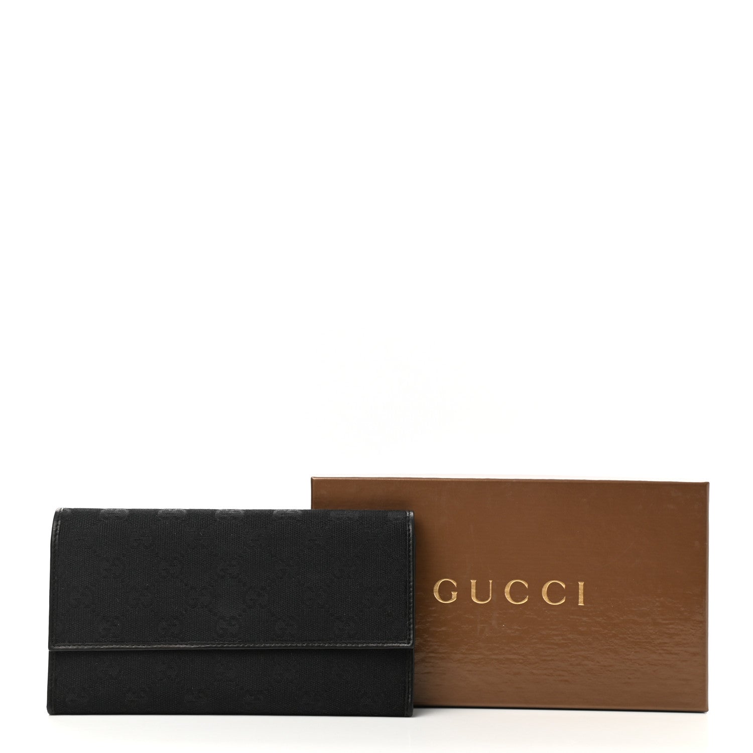 Gucci Monogram Continental Flap Wallet Black 8 of 8