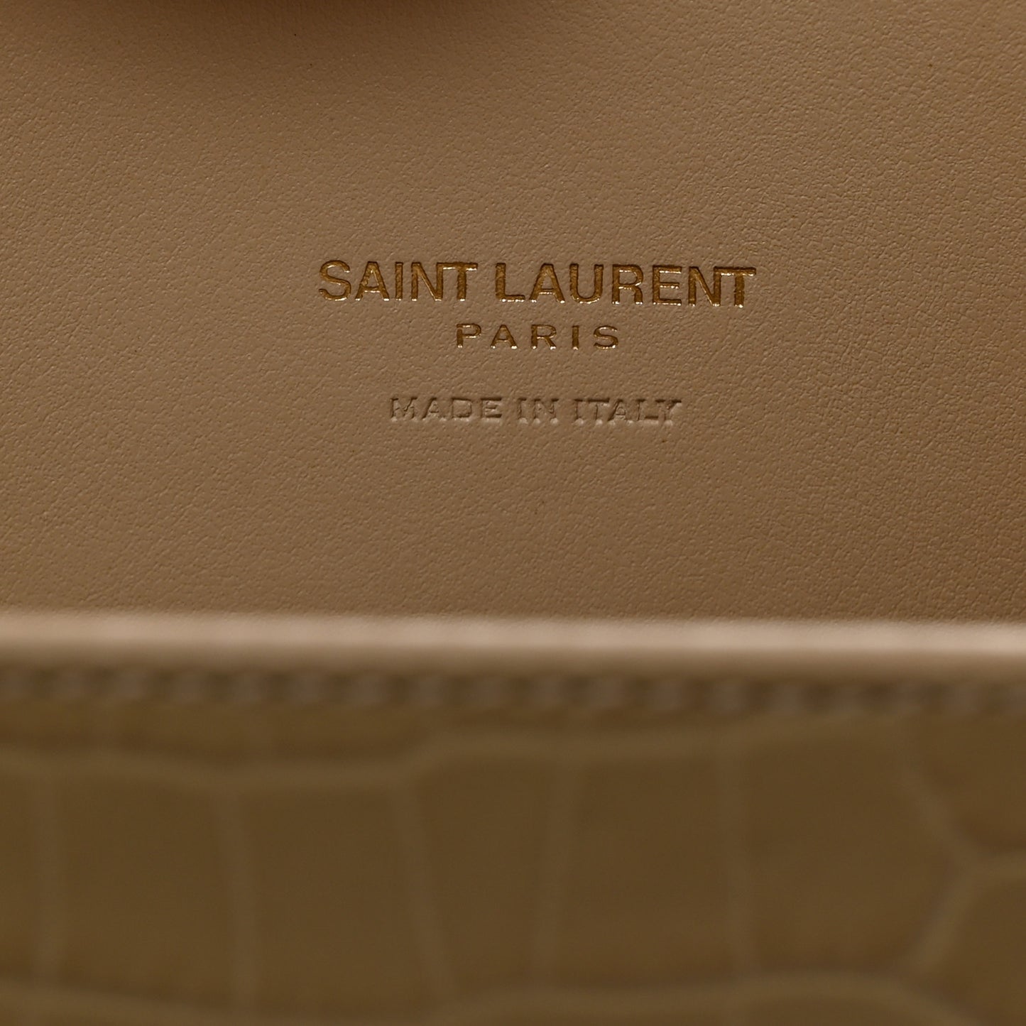 Calfskin Crocodile Embossed Baby Sac De Jour Nude