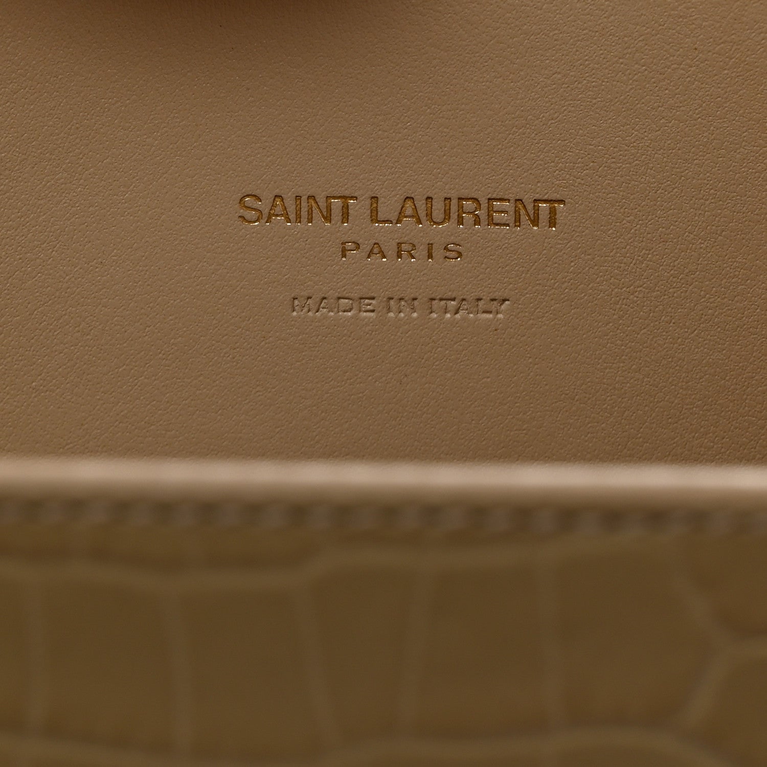 Saint Laurent Calfskin Crocodile Embossed Baby Sac De Jour Nude 6 of 11