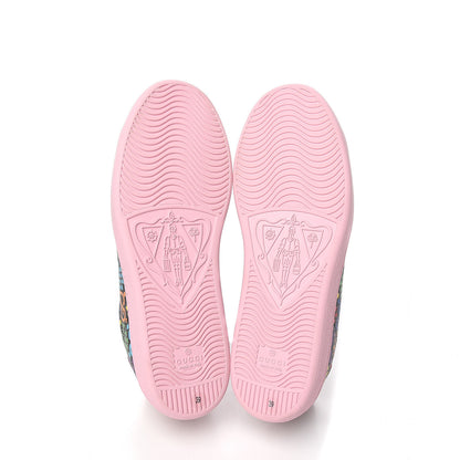 Gucci GG Supreme Monogram Psychedelic Womens Ace Sneakers 39 Black Multicolor Sugar Pink 5 of 9