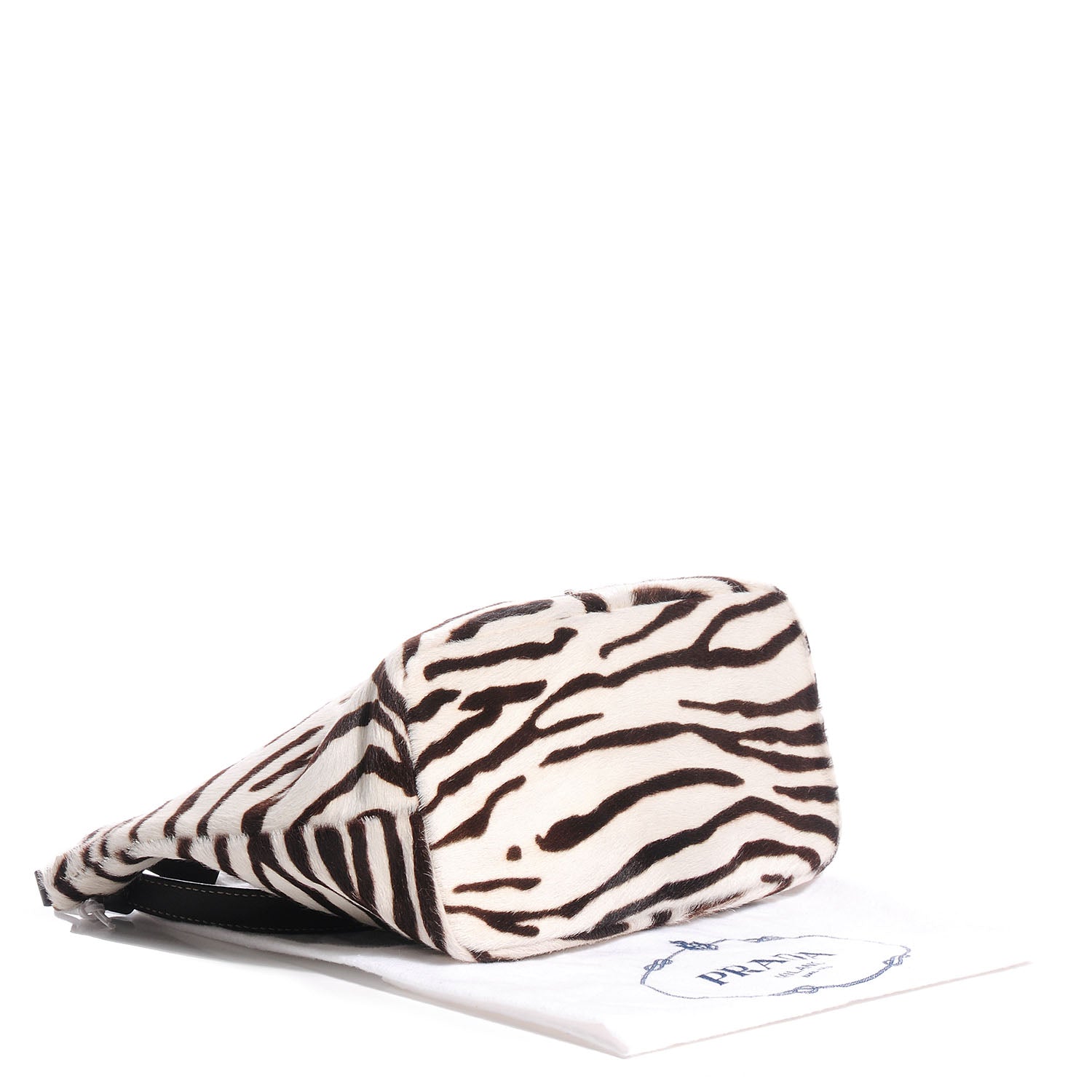 Prada Calf Hair Zebra Print Shoulder Bag White Moro 4 of 7