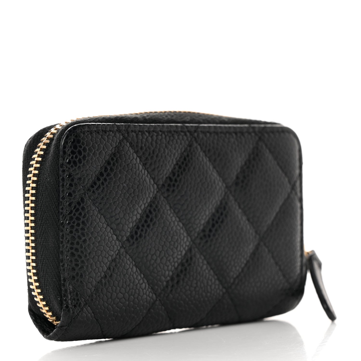 Chanel Caviar Quilted Zip Coin Purse Black 3 of 8