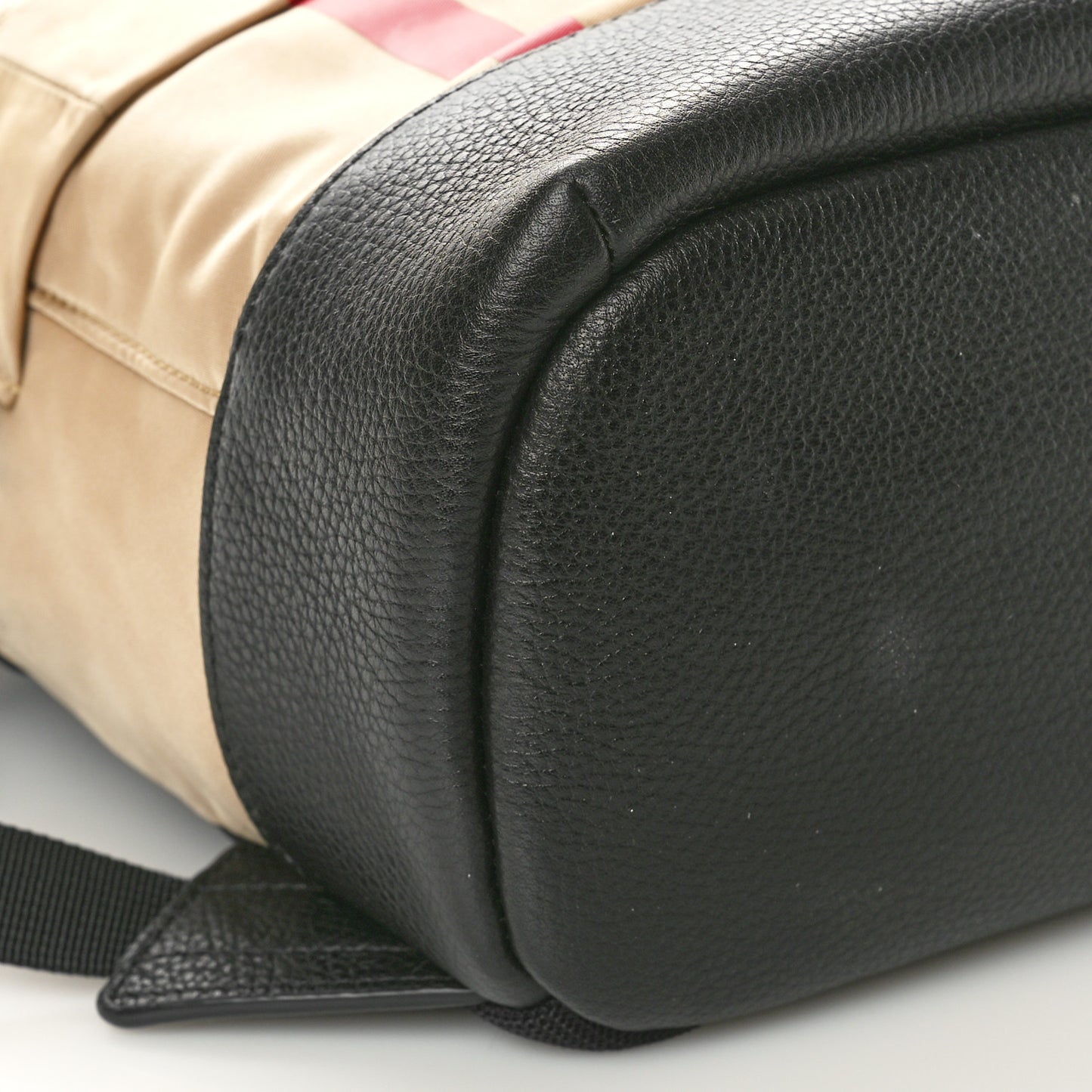 Econyl Logo Print Check Childrens Nico Backpack Archive Beige