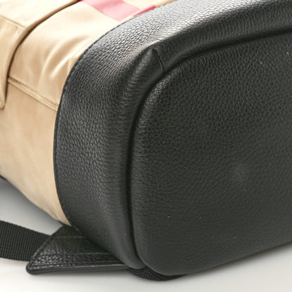 Burberry Econyl Logo Print Check Childrens Nico Backpack Archive Beige 8 of 9