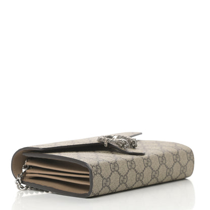 Gucci GG Supreme Monogram Mini Dionysus Chain Wallet Beige Taupe 4 of 11
