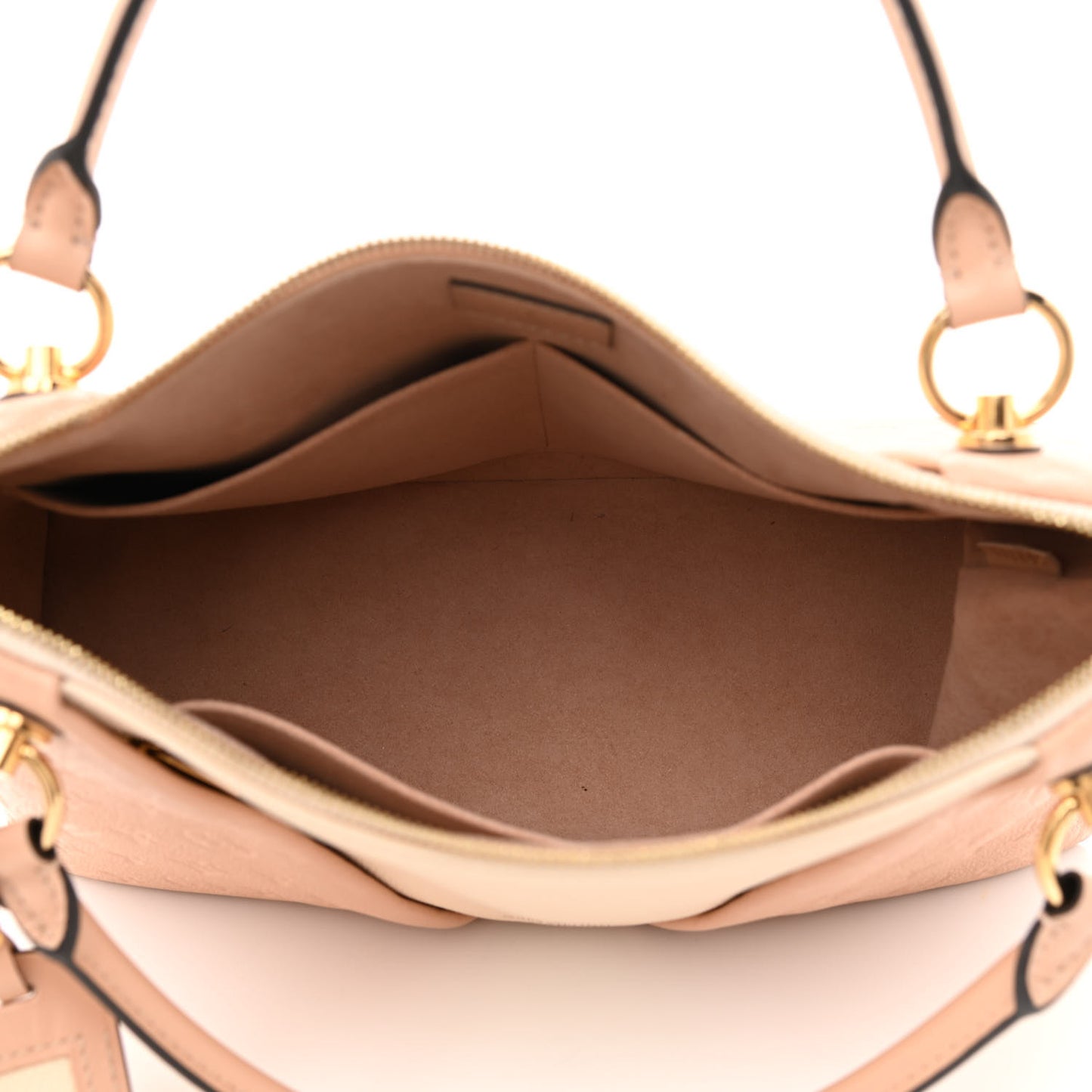 Empreinte V Tote MM Beige Rose Creme