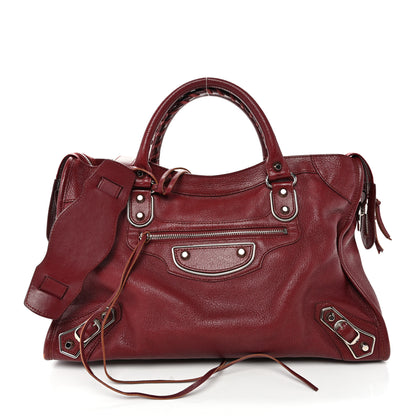 Balenciaga Chevre Silver Metallic Edge Hardware City Cassis 1 of 12