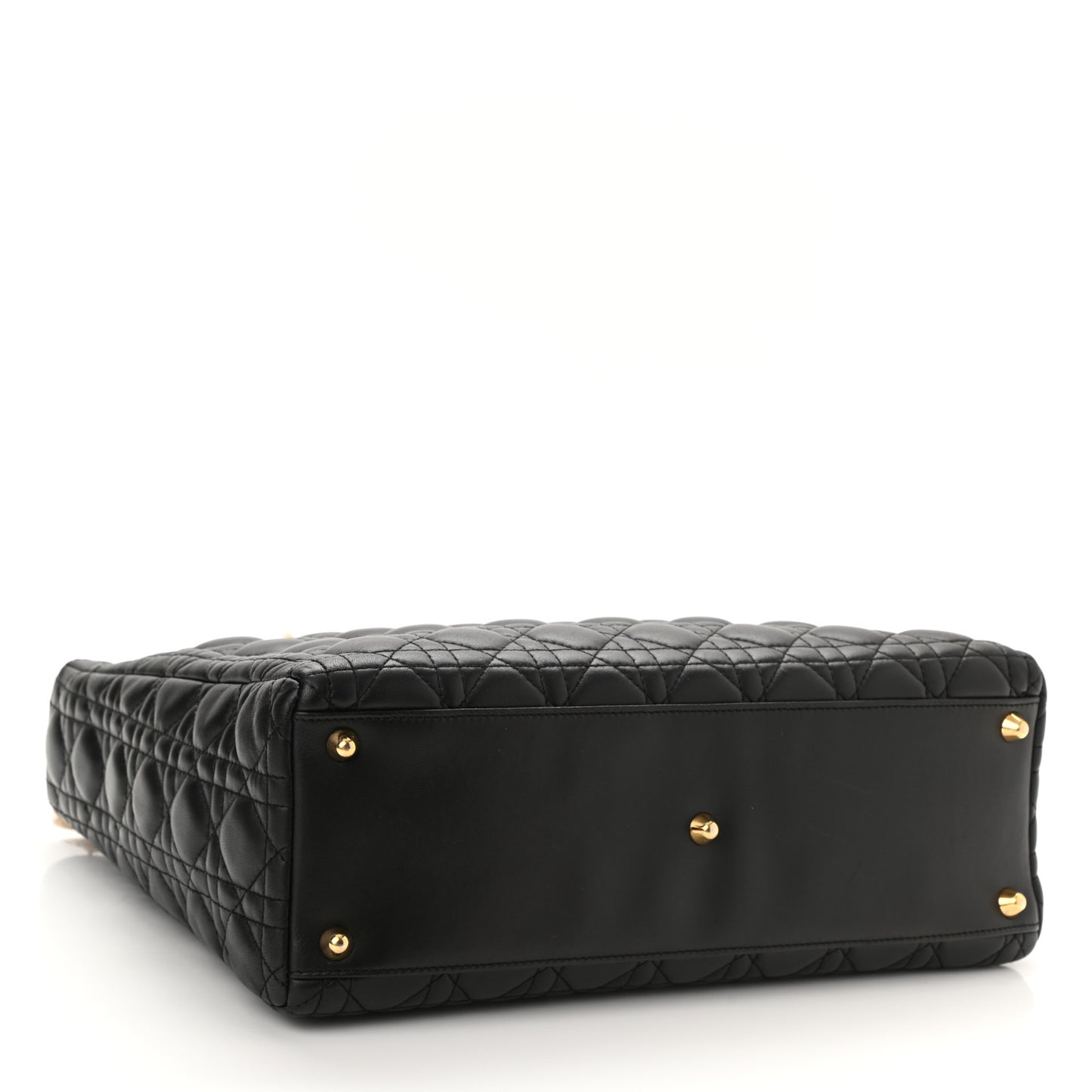 Lambskin Cannage Large Lady Dior Black