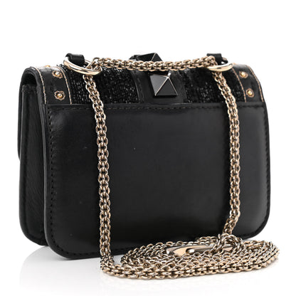 Valentino Garavani Vitello Embellished Mini Glam Lock Flap Black 3 of 8