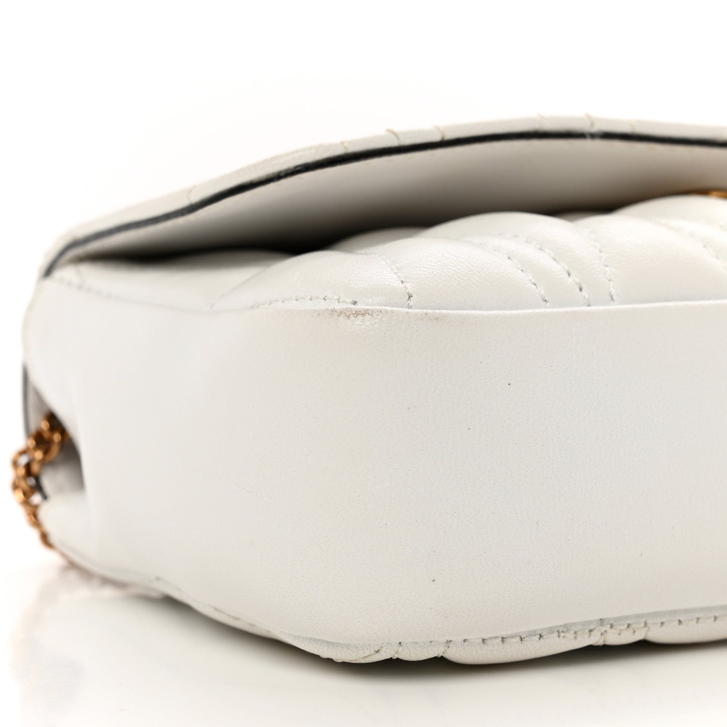 Nappa Quilted Virtus Evening Bag White