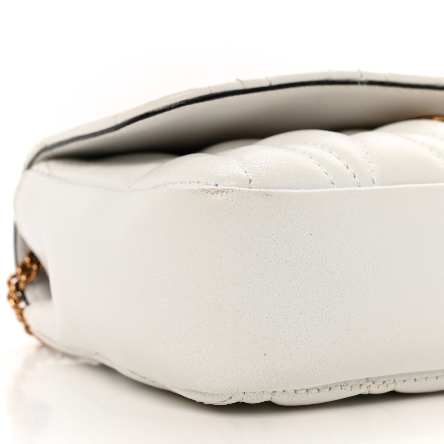 Versace Nappa Quilted Virtus Evening Bag White 9 of 9