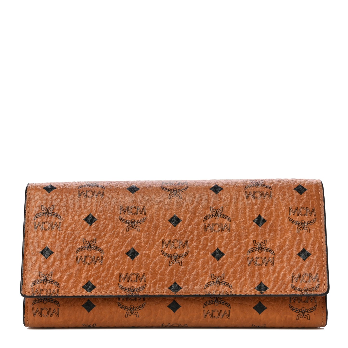 Visetos Continental Flap Wallet Cognac Red