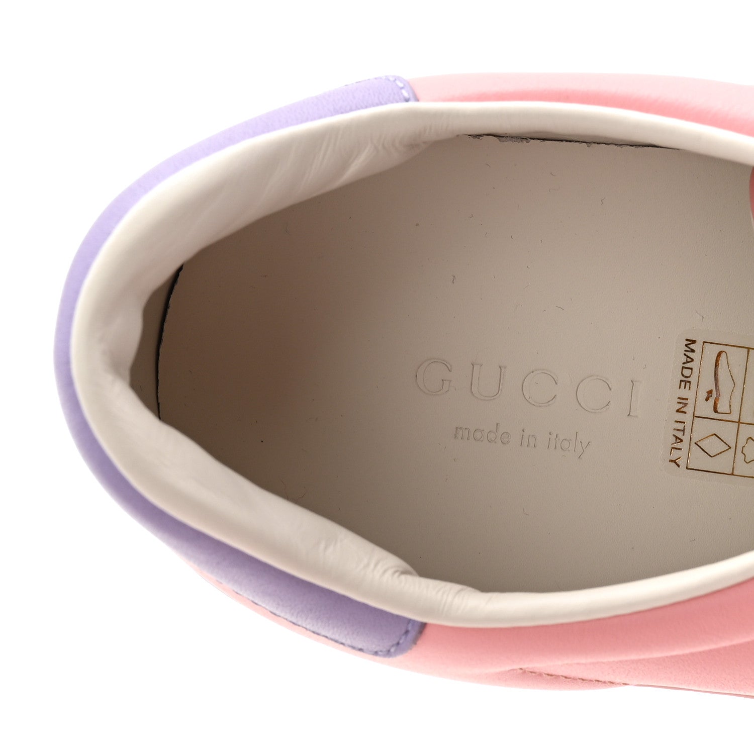 Gucci Miro Soft Calfskin Interlocking G Perforated Womens Ace Sneakers 36.5 Wild Rose Lapis 8 of 10