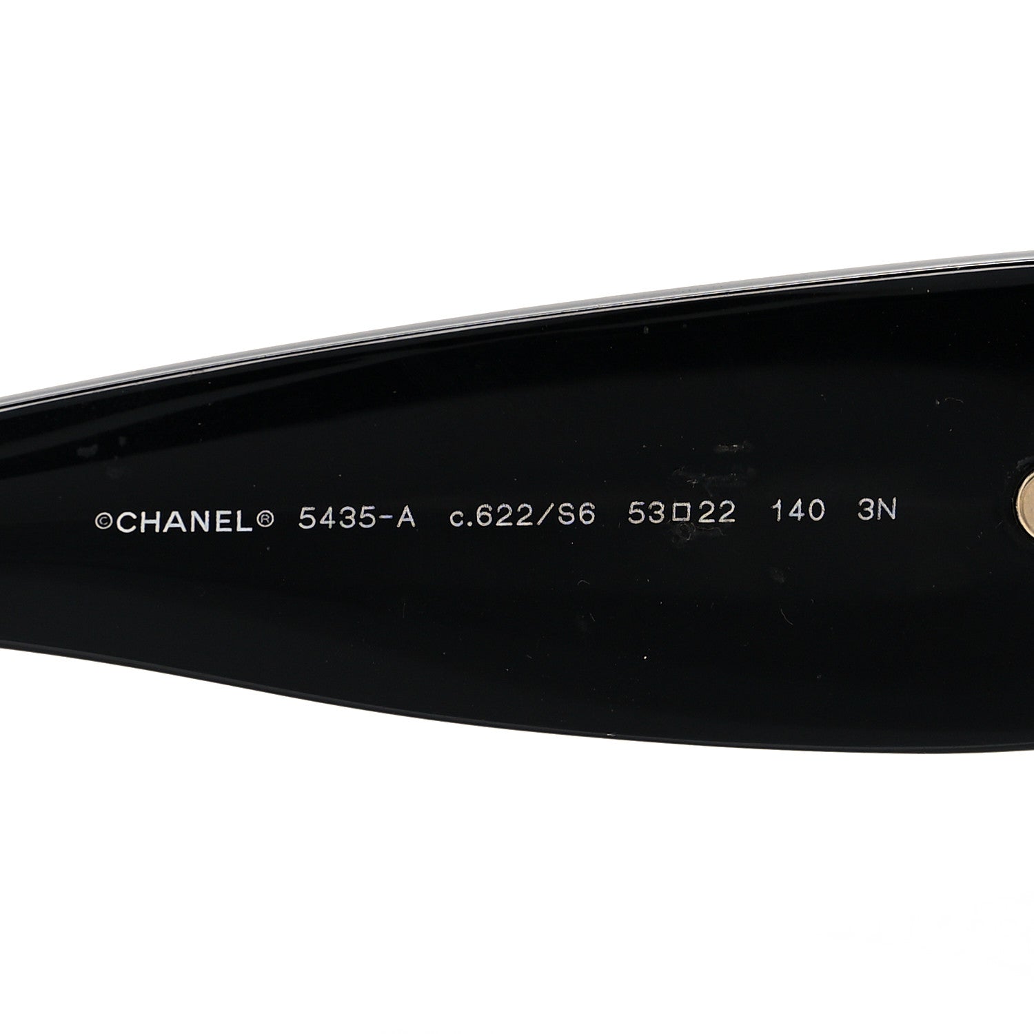 Chanel Acetate Rectangle Sunglasses 5435 Black 6 of 7