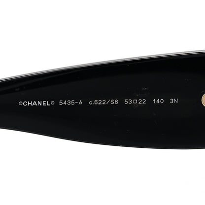 Chanel Acetate Rectangle Sunglasses 5435 Black 6 of 7