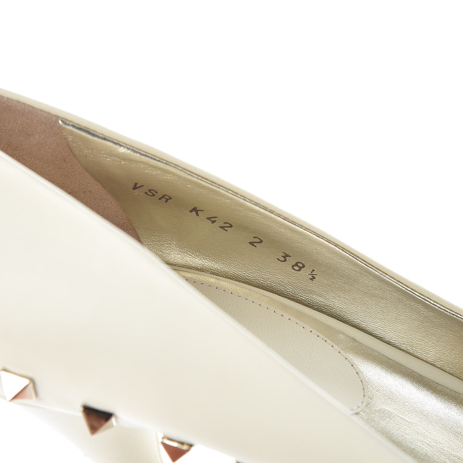 Valentino Garavani Nappa Rockstud Jaw Stud 100mm Pumps 38.5 Ivory 8 of 9