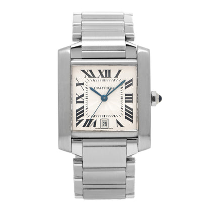 Cartier Stainless Steel 28mm Tank Francaise Automatic Watch 1 of 5