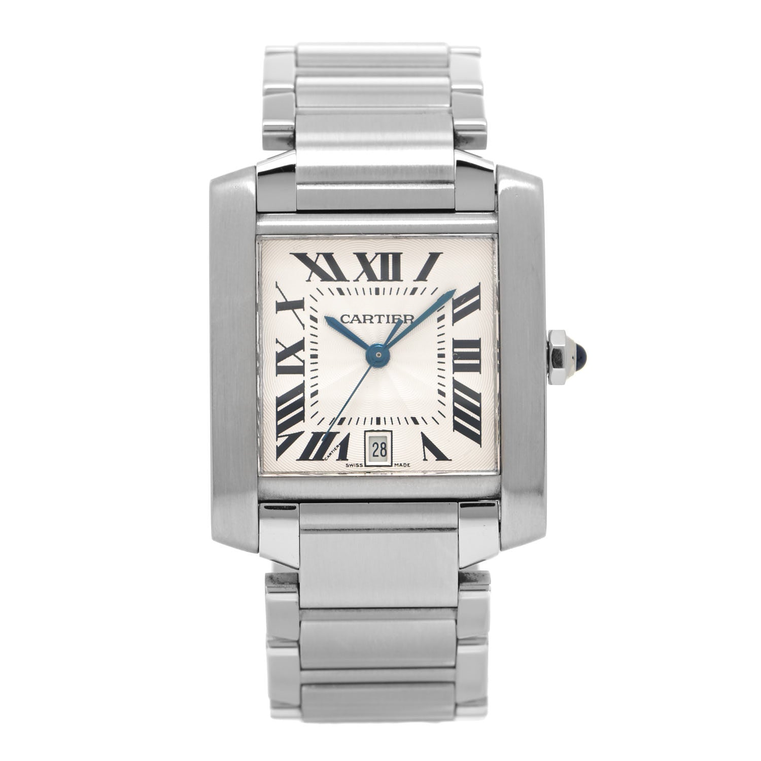 Cartier Stainless Steel 28mm Tank Francaise Automatic Watch 1 of 5