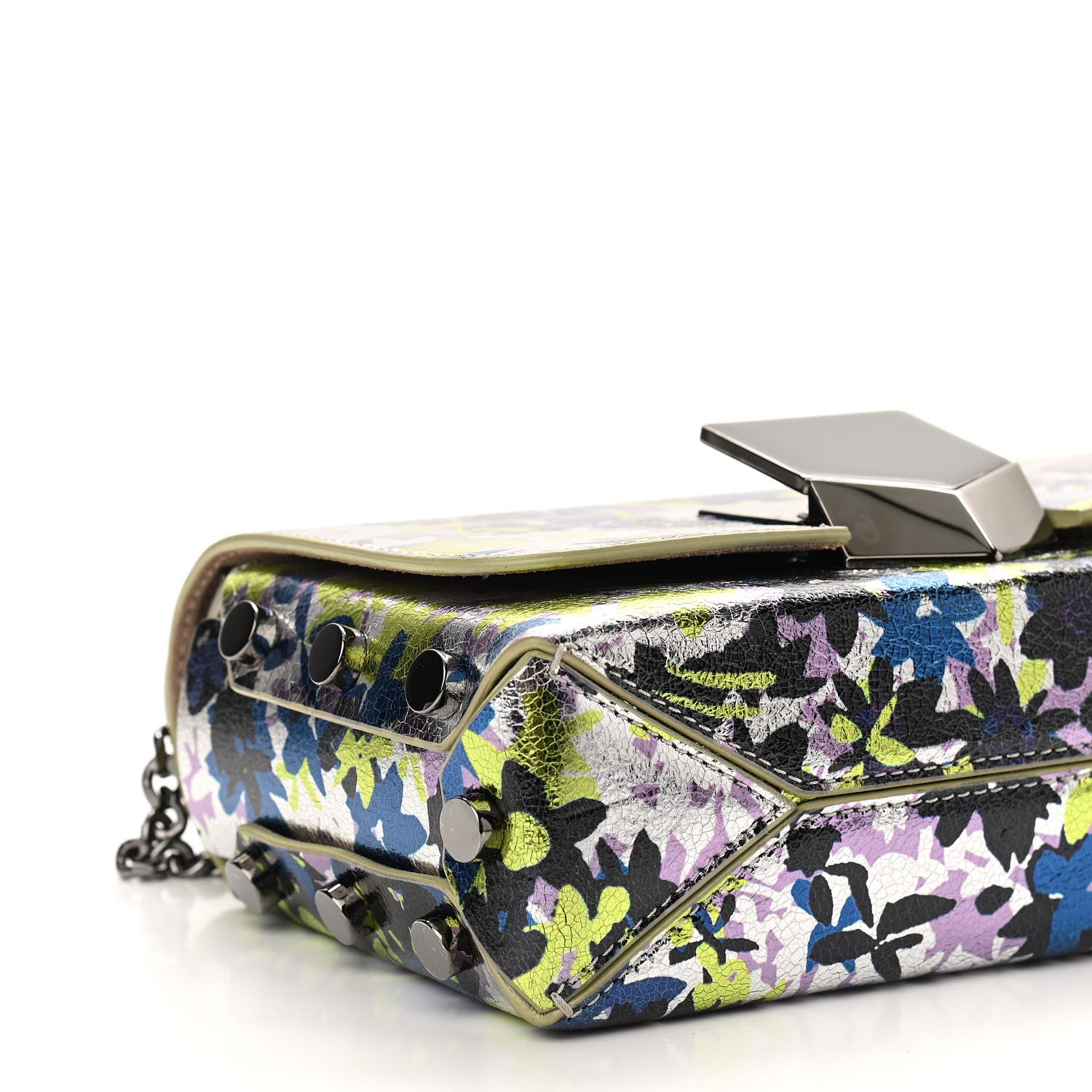 Jimmy Choo Metallic Calfskin Lockett Petite Shoulder Bag Multicolor 9 of 11