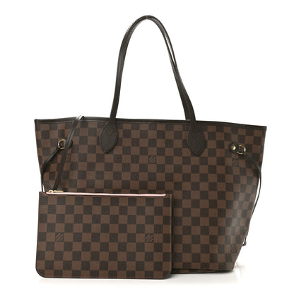 Louis Vuitton Damier Ebene Neo Neverfull MM Rose Ballerine 1 of 10