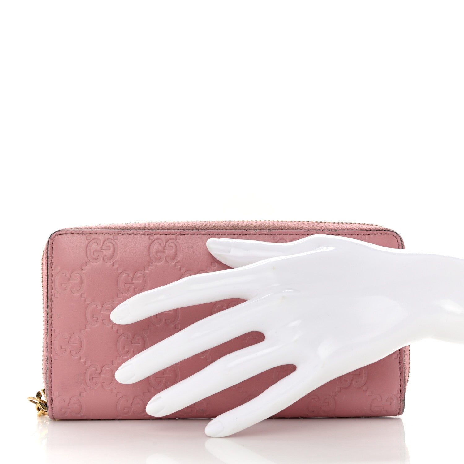 Gucci Guccissima Icon Zip Around Wallet Carmine Rose 2 of 10