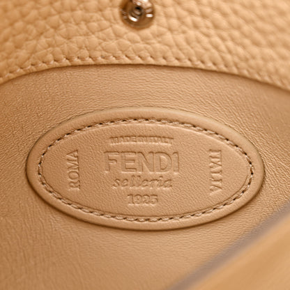 Fendi Cuoio Romano Selleria Raffia Bi-Color Woven Medium Peekaboo X-Lite Sunflower Paglia 6 of 13