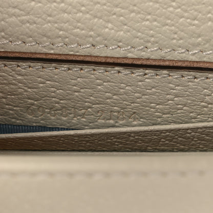 Gucci Polished Raffia Textured Dollar Calfskin Houndstooth Mini Diana Chain Bag Natural Light Blue Mystic White 7 of 10