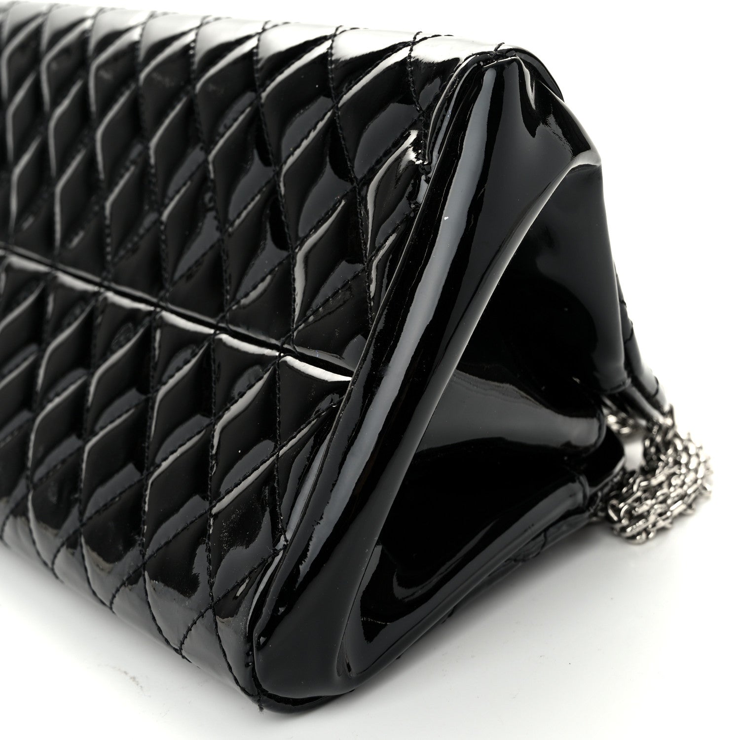 Chanel Patent Quilted Medium Just Mademoiselle Black 10 of 10